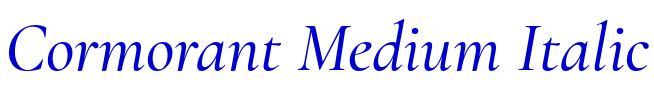 Cormorant Medium Italic font